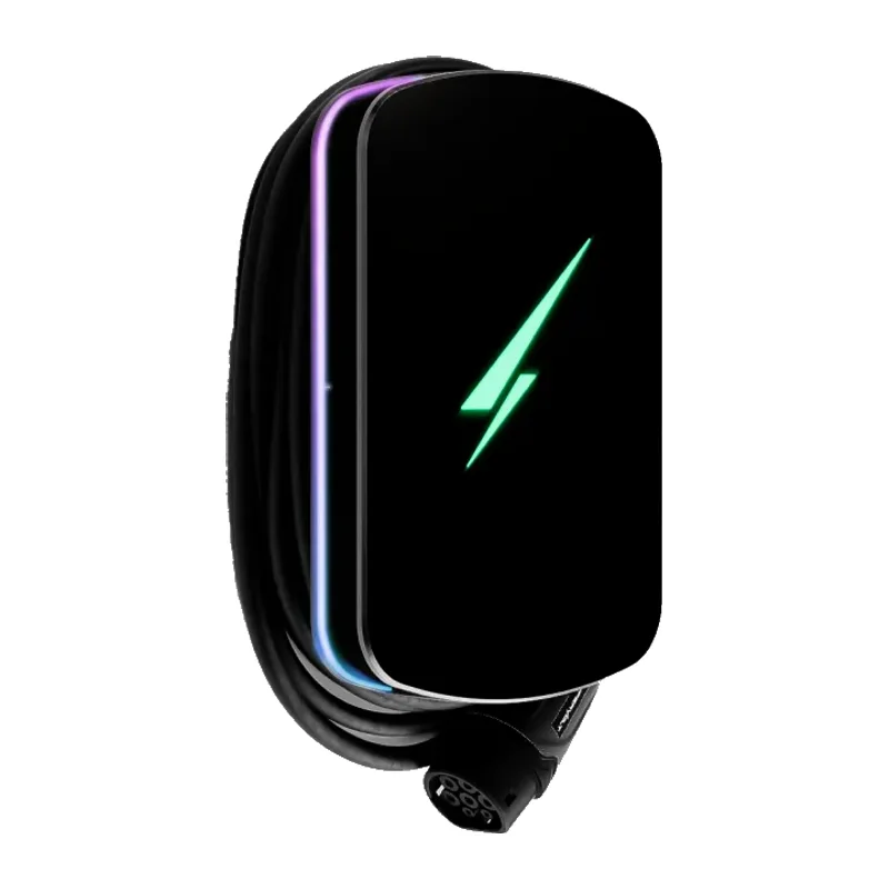 Hypervolt Home 3 Pro home EV charger, black, with tethered cable